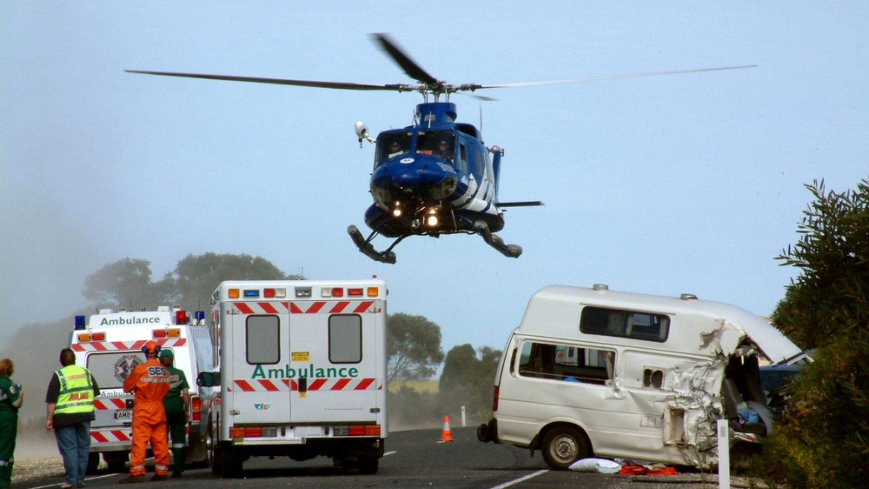 Emergency,Chopper,Helicopter,Air,Lift,,With,Patient,On,Board,At