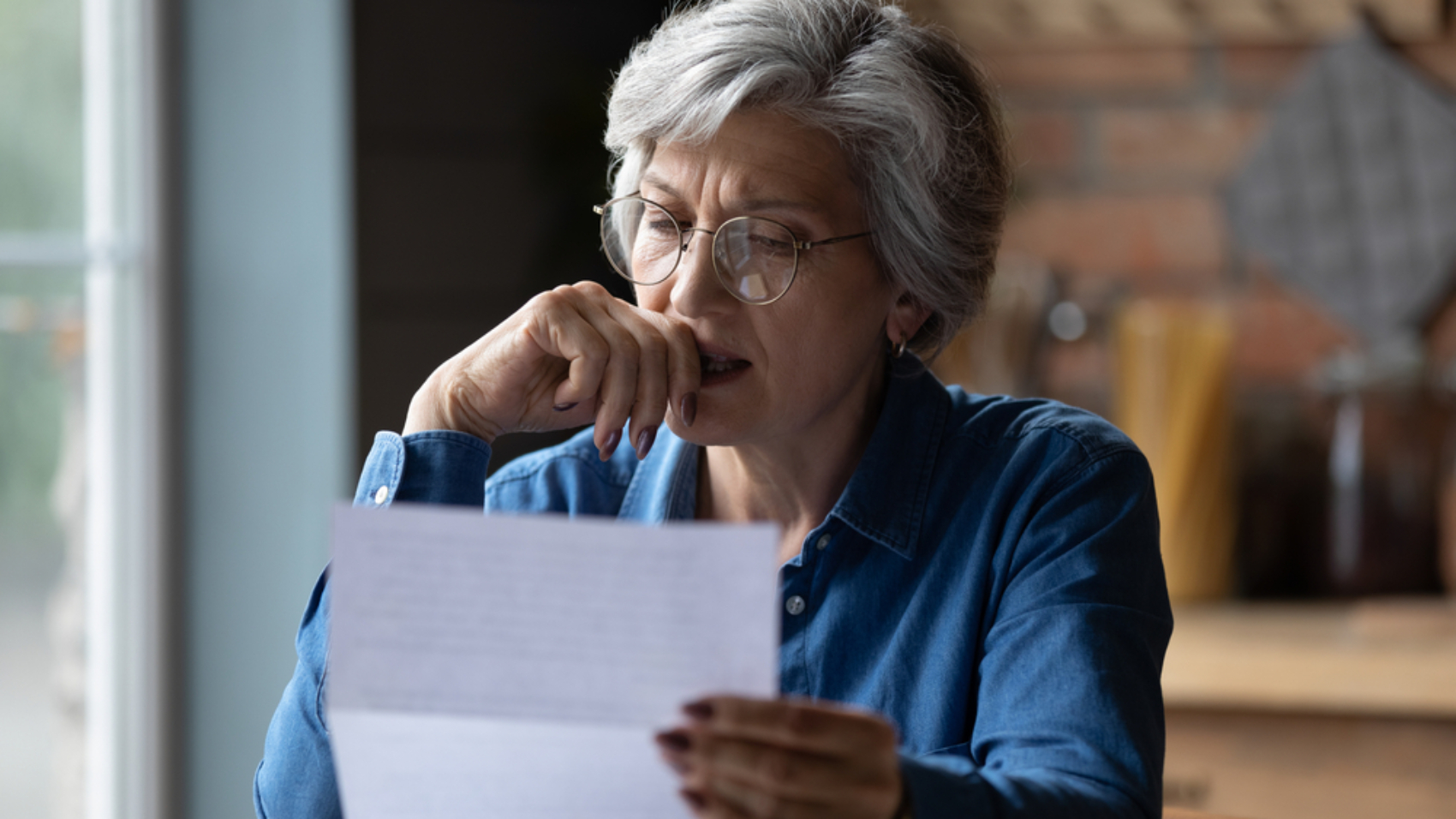 Ugly,News.,Distressed,Old,Age,Hispanic,Female,Check,Documents,At